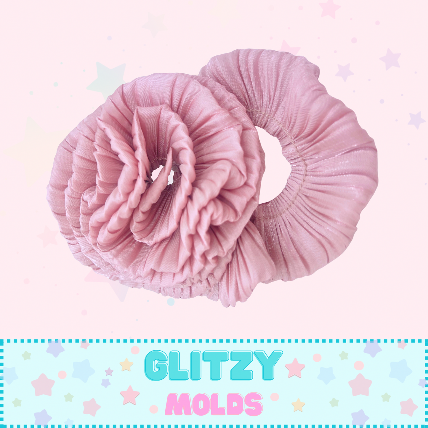 2 Layer Shimmering Pleated Trim For Doll Clothes, 1 Yard, 3cm Wide, Mauve Pink