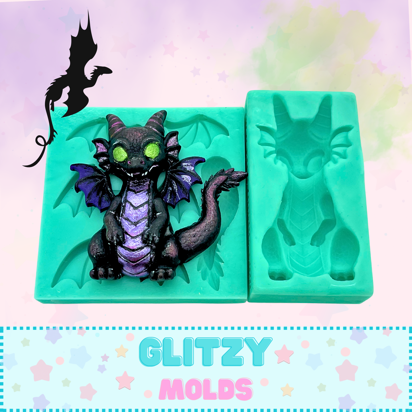 Dragón Gótico de Fantasía, Molde de Silicón GM-Small