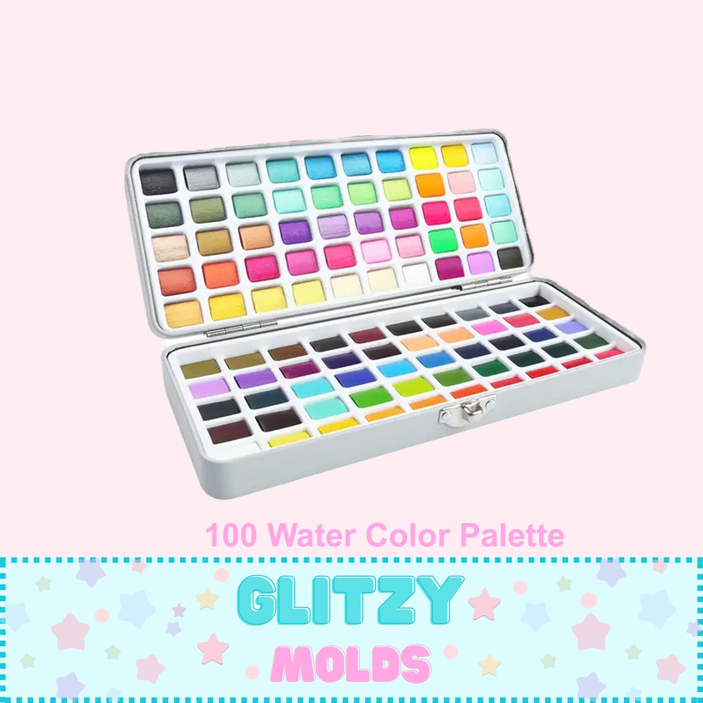 Juego de acuarela sólidos concentrados, 100 colores, portátil