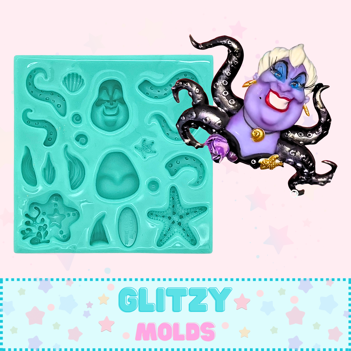 Ursula Silicone Mold, Silicone Mold by Yuya's by Brenda Muñiz YBM-SMUrsula