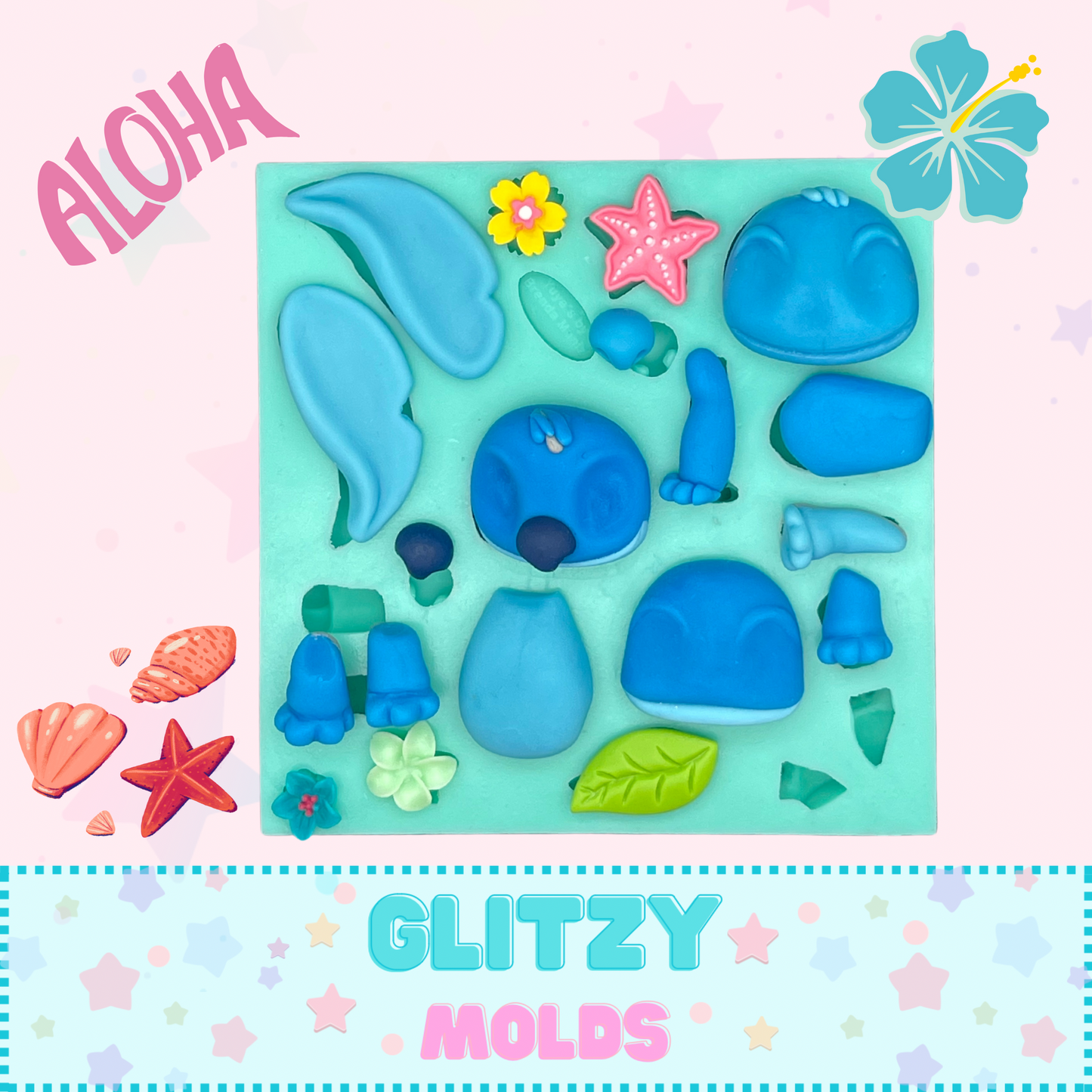 Molde Stitch, Molde de Silicon, Yuya's de Brenda Muñiz YBM-110