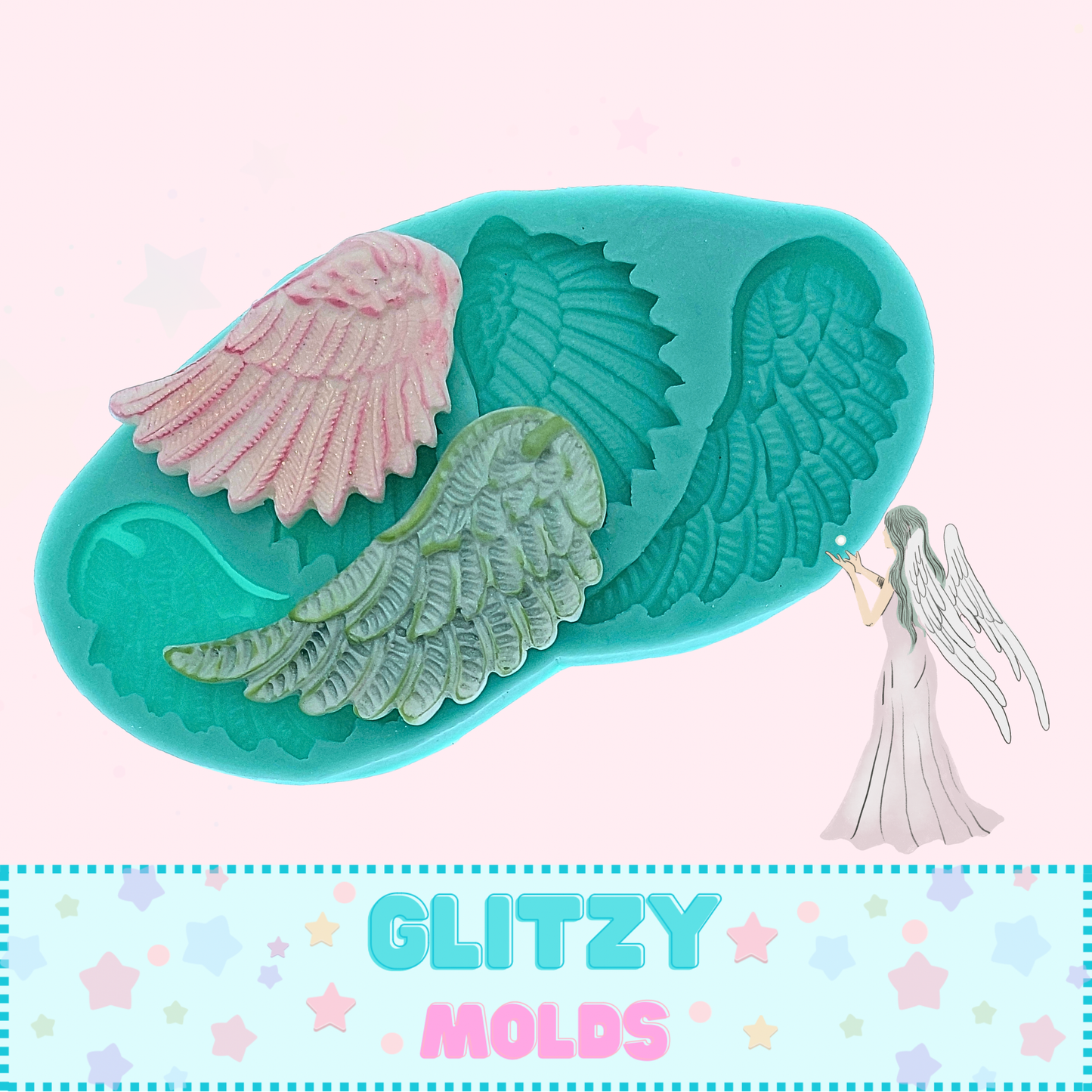 Angel Wings, Mold Silicone, GM-170