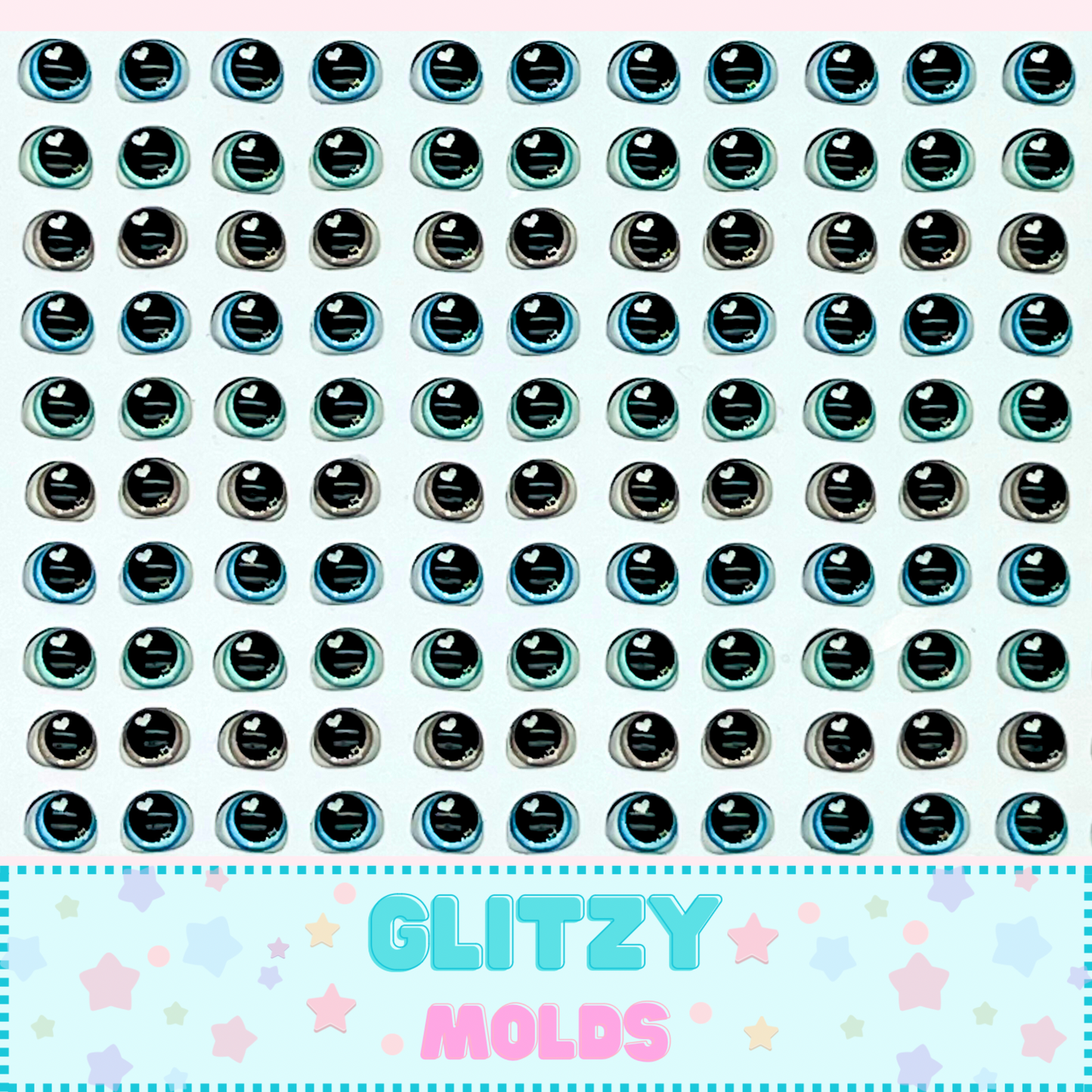 3D Resin Eyes Stickers, 5mm, Arte de Marci ADM-062