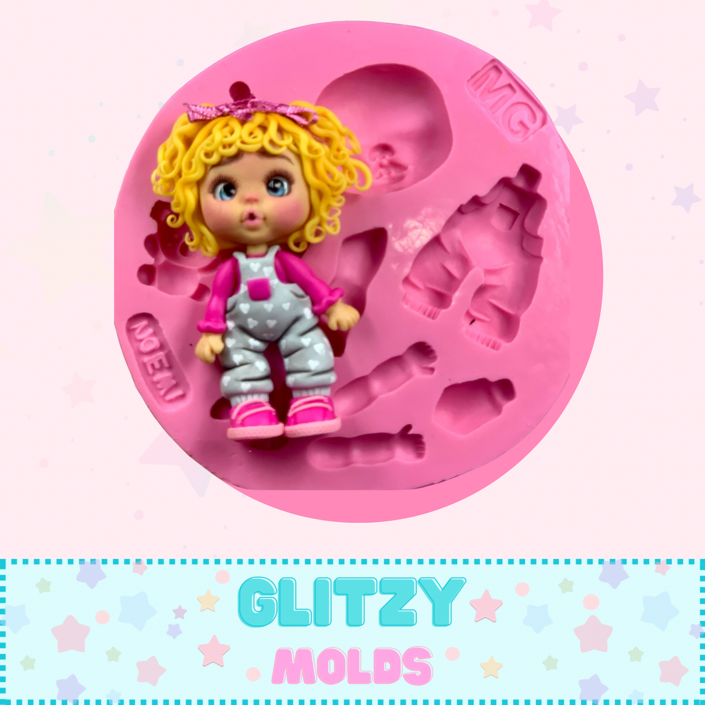 Baby Overalls, Multifunctional Doll Silicone Mold, Noemi Hernandez