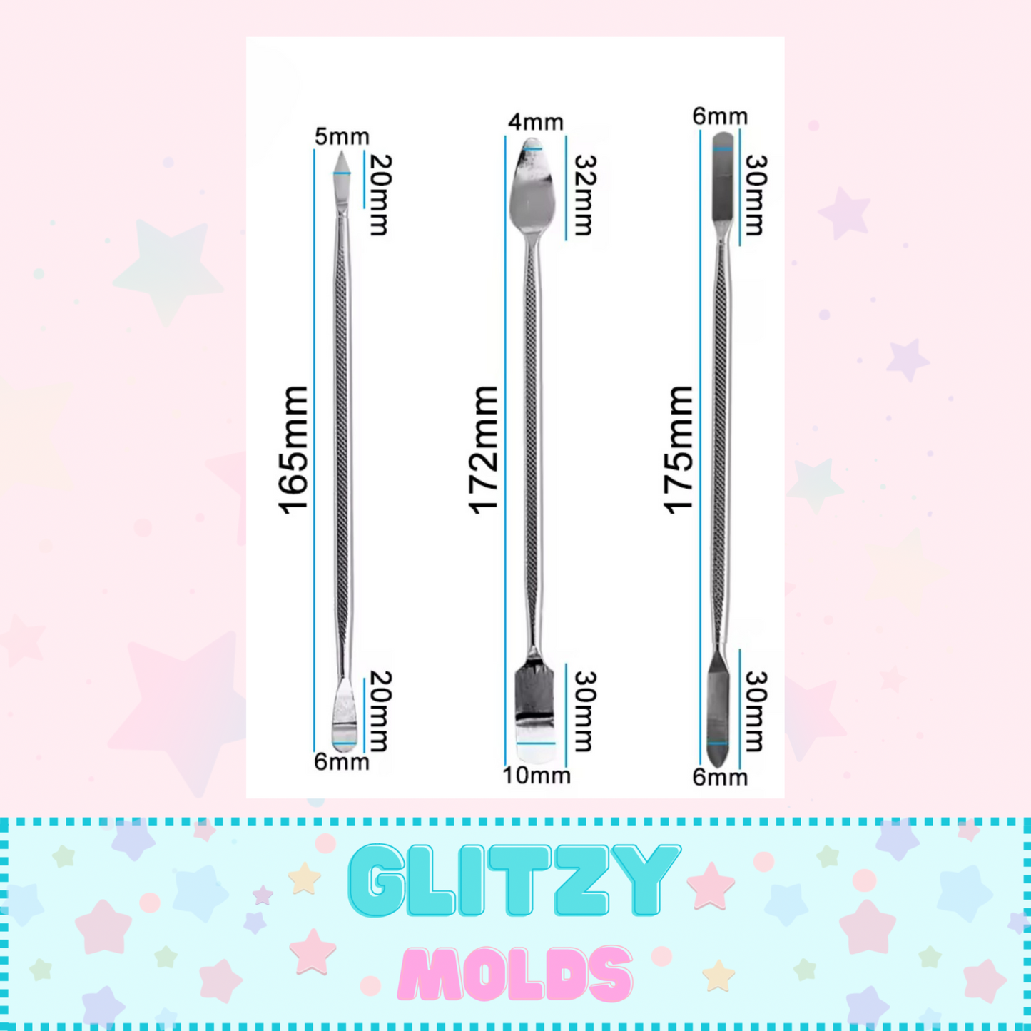 Large Clay Modeling Tools, 3 piece Set