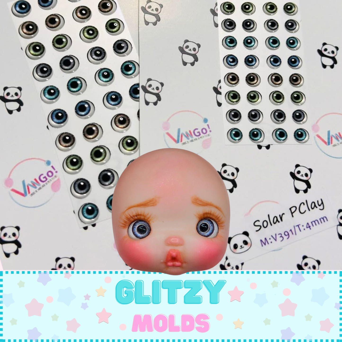 Ojos 3D, 4mm y 5mm, Vango, Solar-391