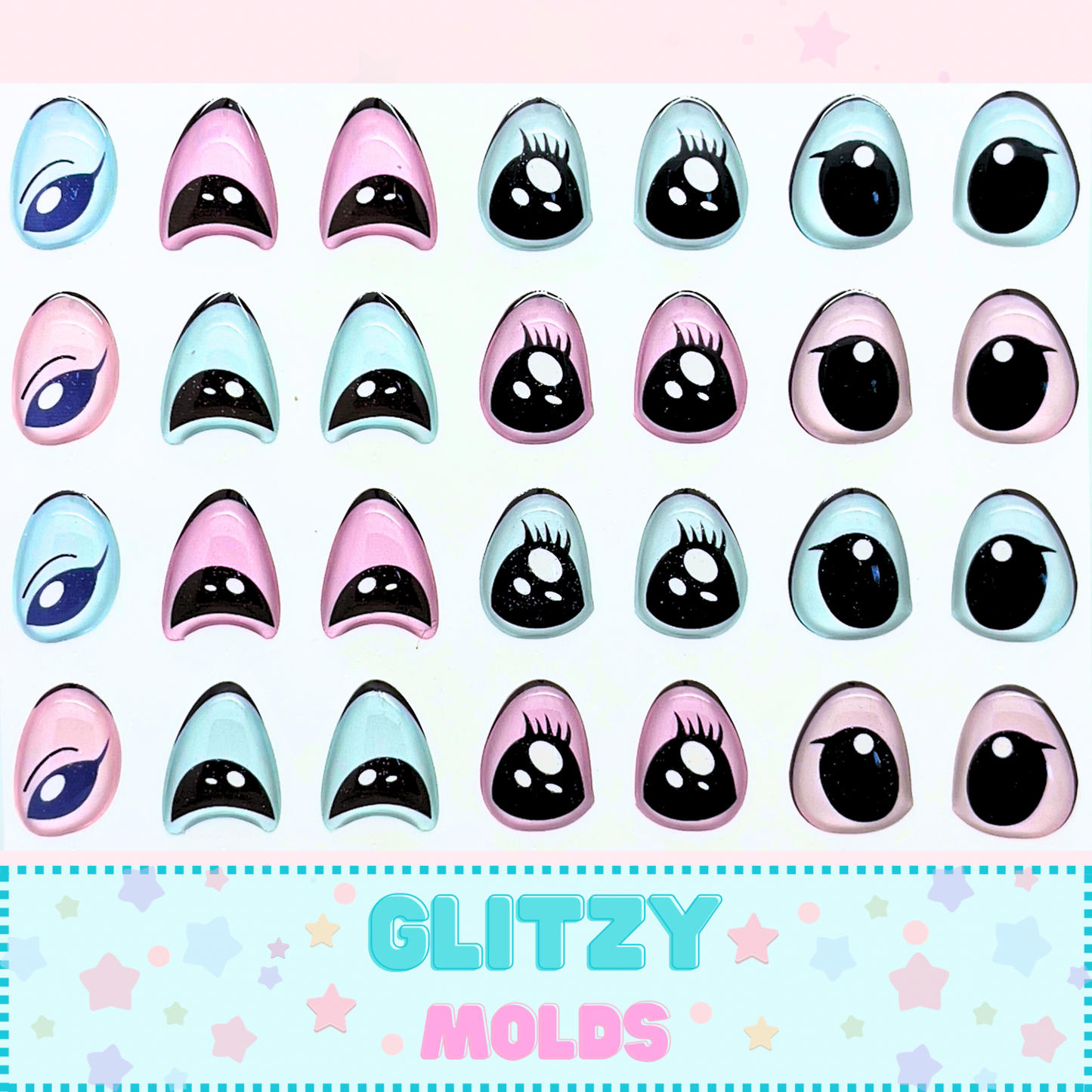 Stitch Eye Decals, 3D Eye Stickers, 8mm, Self Adhesive VG-Stitch2