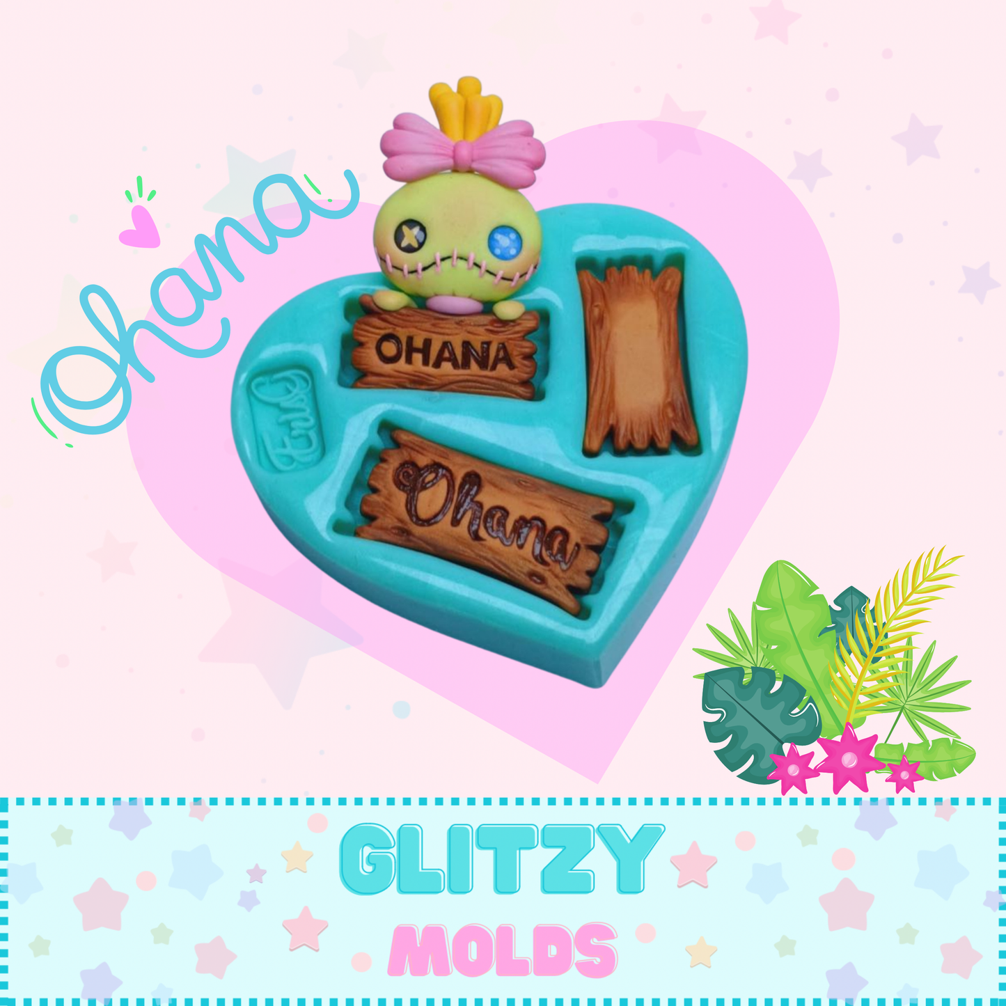 Ohana Wood Signs Mold, Silicone Molds, Eris Gonzalez