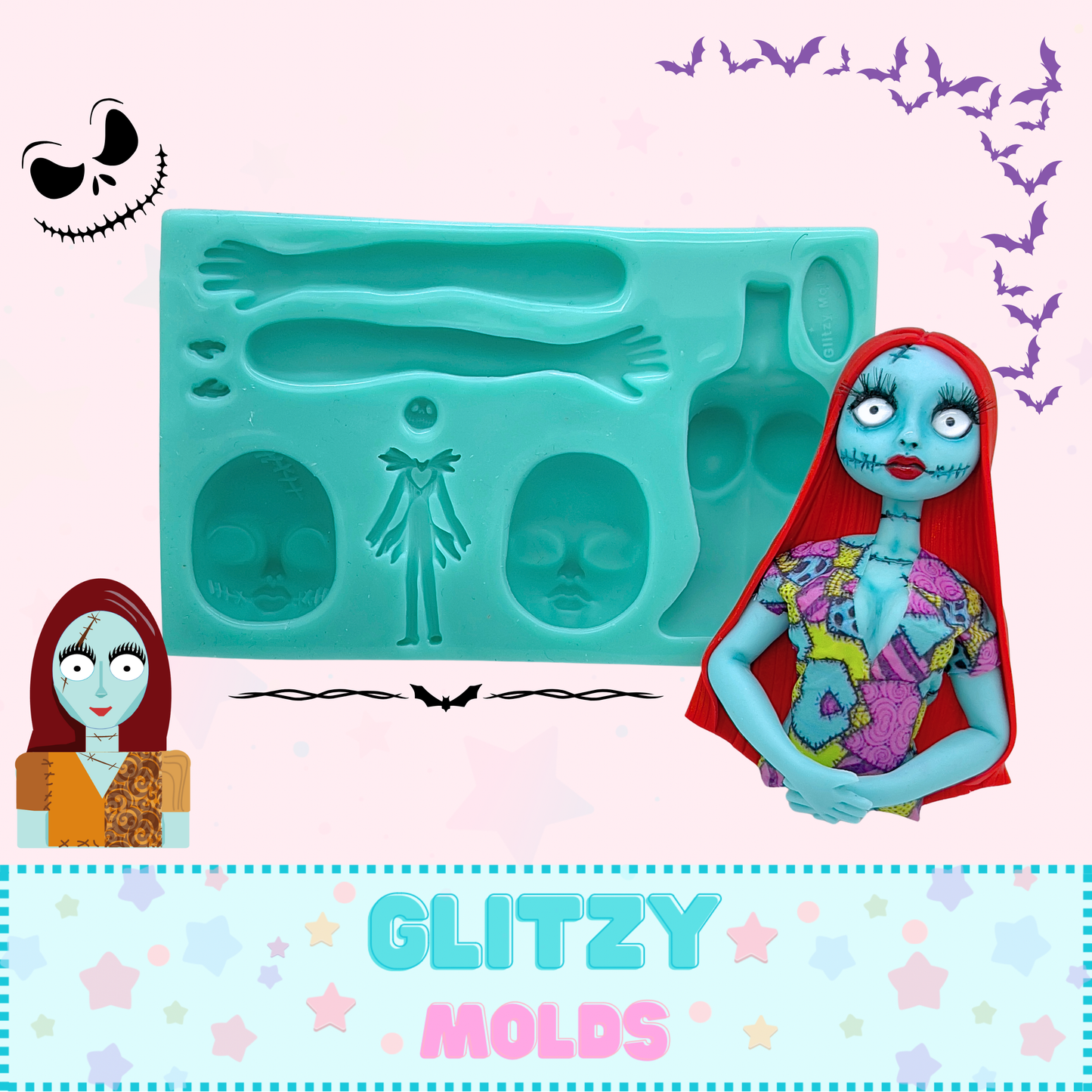 Sally, Medium Torso, Silicone Mold, Silicone Mold by Glitzy Molds GM-Sally
