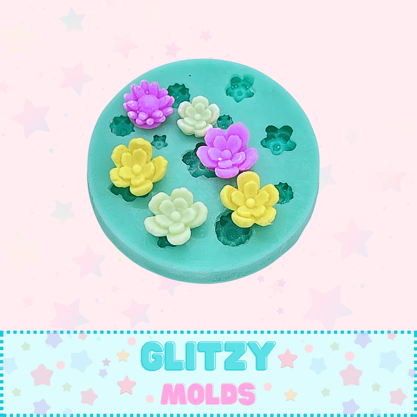 Tiny Flowers 5, Silicone Mold, Clay Silicone Mold GM-Tiny5