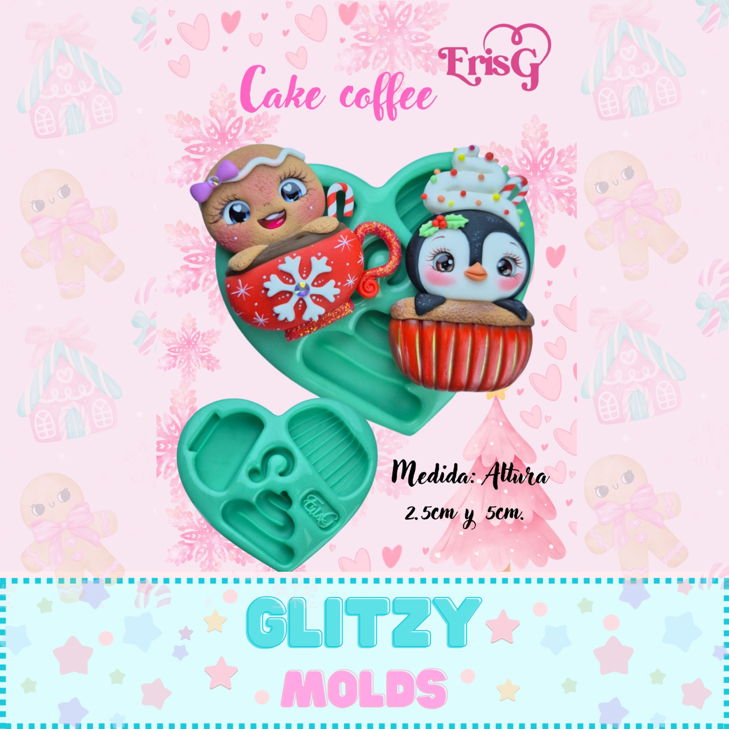 Coffee and Cupcake, Molde de Silicon, Eris Gonzalez