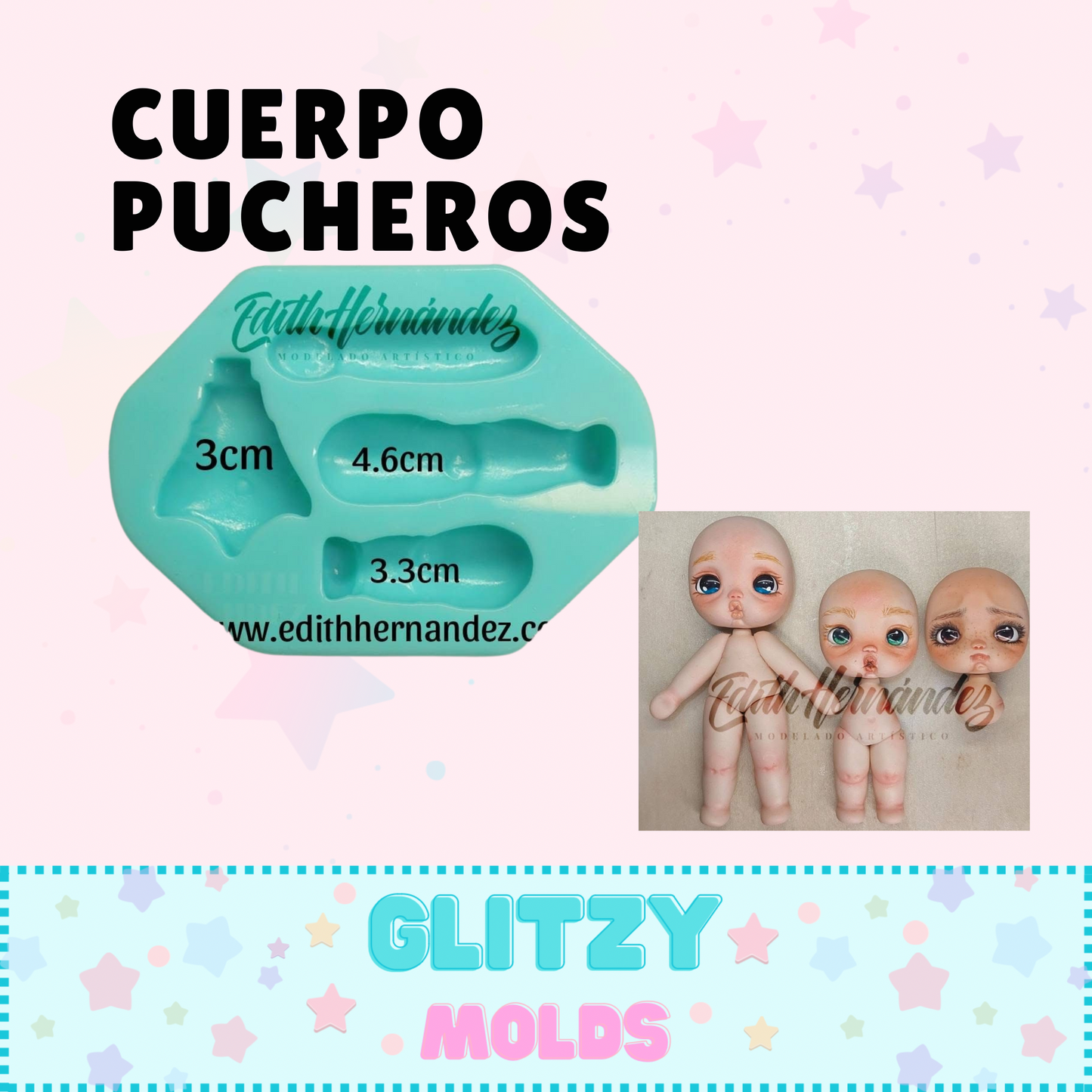 Molde Pucheros Cuerpo, Molde de Silicon, Molde de Edith Hernandez