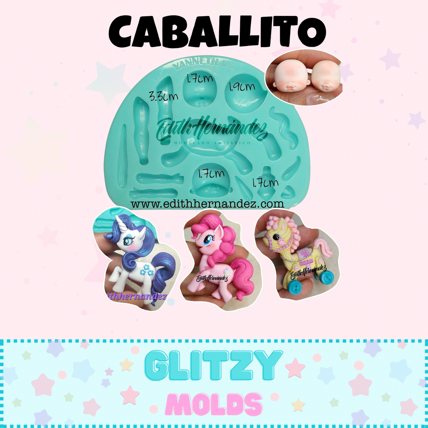 Molde Caballito, Molde de Silicon, Molde de Edith Hernandez