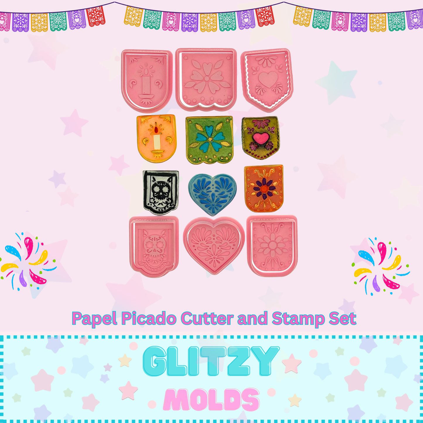 Papel Picado Clay Cutter Kit, Cutters & Stamp Kit, GM-Papel