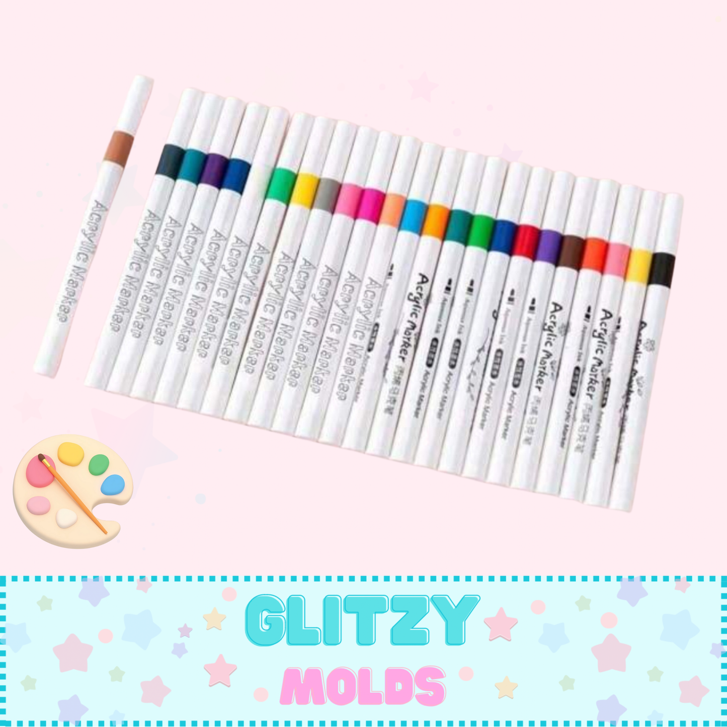 Acrylic Paint Marker Set, 24 Pen Set,