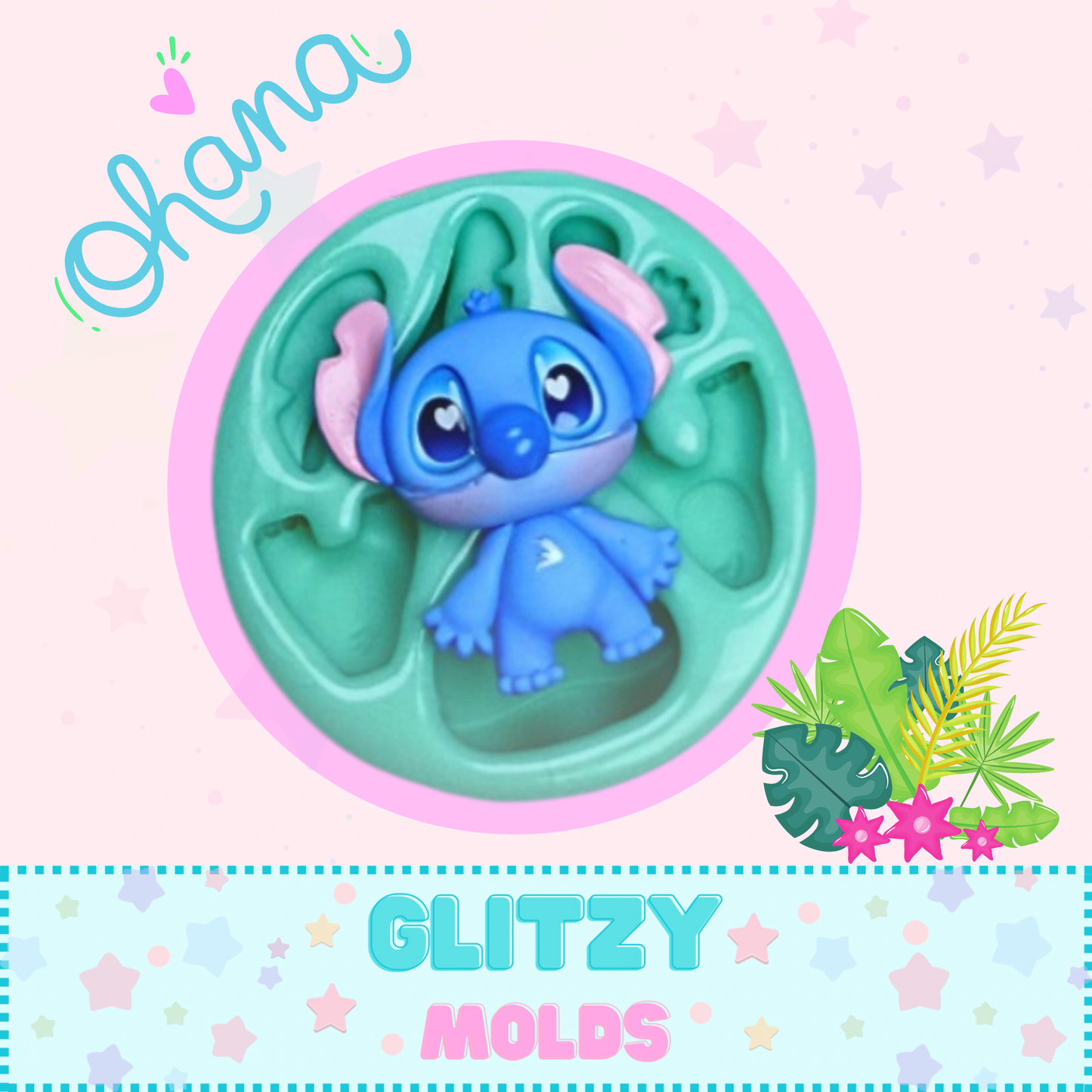 Molde Stitch Mediano, Moldes de Silicon, Eris Gonzalez