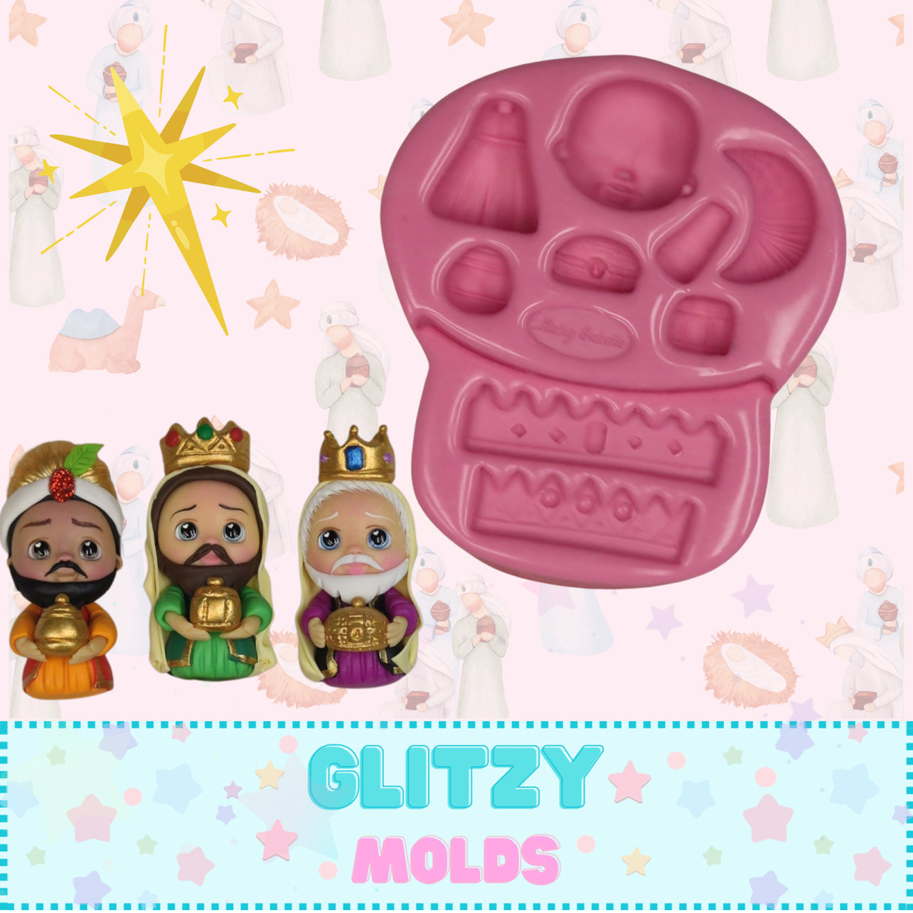 Wise Men, Silicone Mold by Mari Garcia MG-121