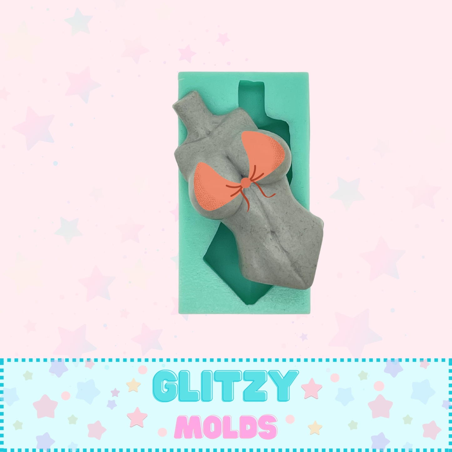 Busty Medium Body, Silicone Mold, Silicone Mold by Glitzy Molds GM-Busty