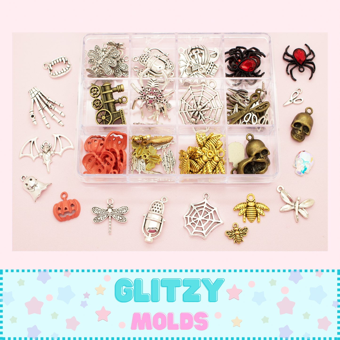 Chunches variados con temática de Halloween, 100 gramos, Cajita de complementos, Tema Halloween