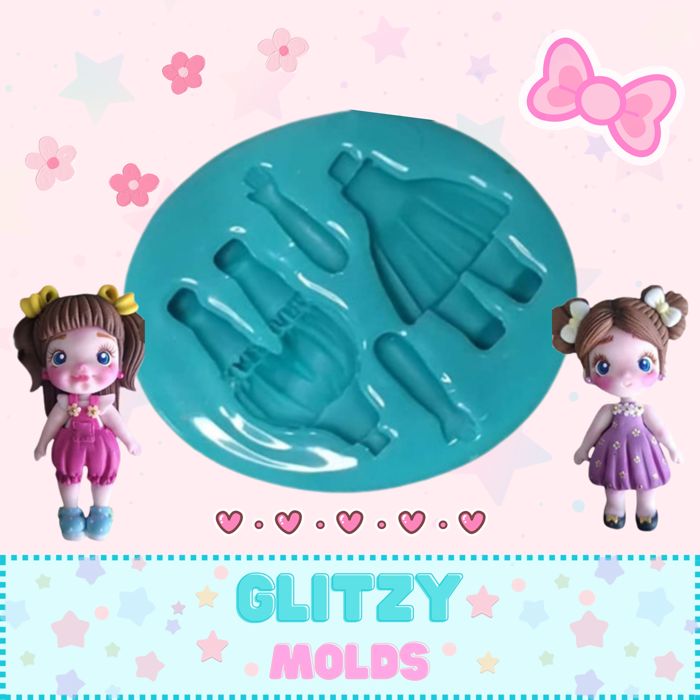 Two Bodies Mold, Body Silicone Mold, Brujicositas BJC-Cuerpitos