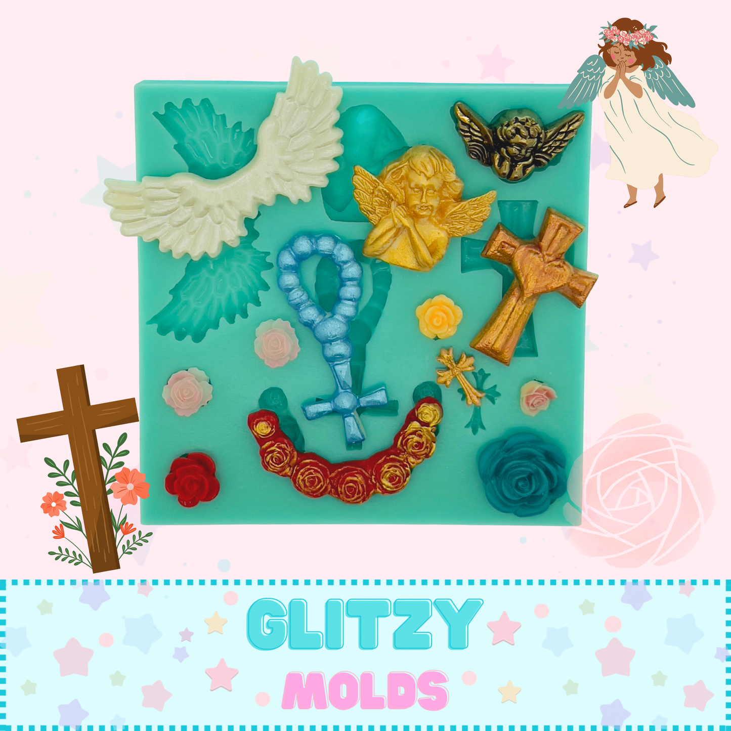 Religious Complements Mold, Silicone Mold GM-Religioso-98