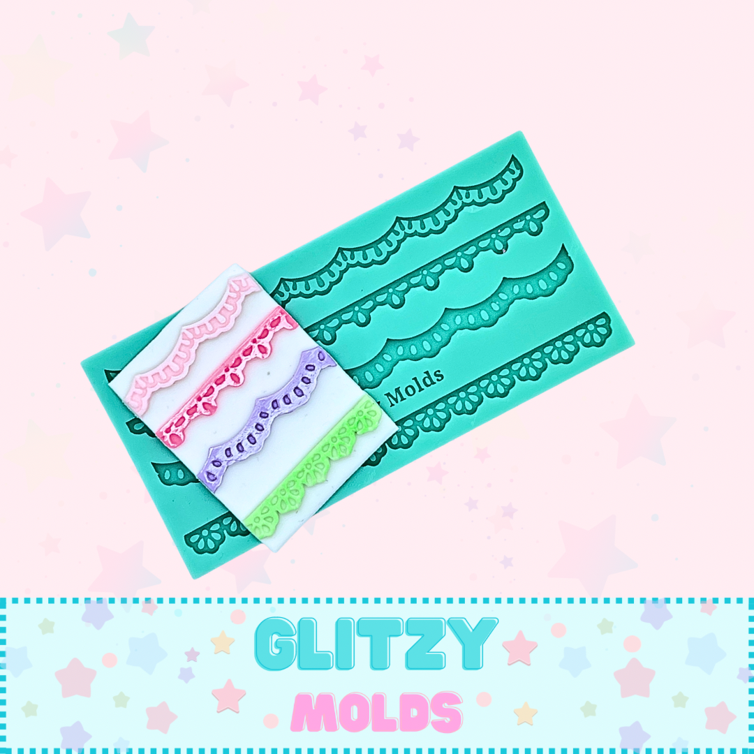 Delicate Vintage Lace Trims, Silicone Mold GM-Lace2