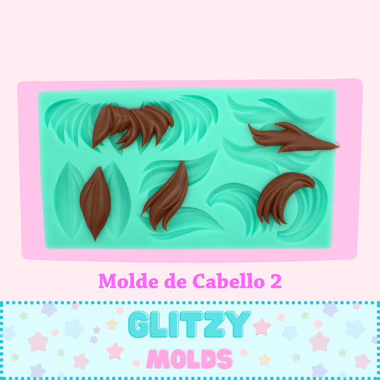 Hair Styles Silicone Mold, Molde de Cabellos GM-3-24-2