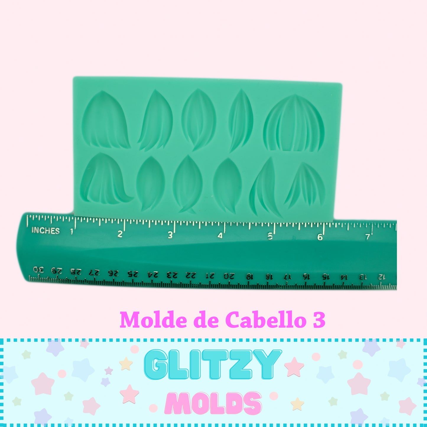 Anime Hair Styles Silicone Mold, Molde de Cabellos Amine GM-112A