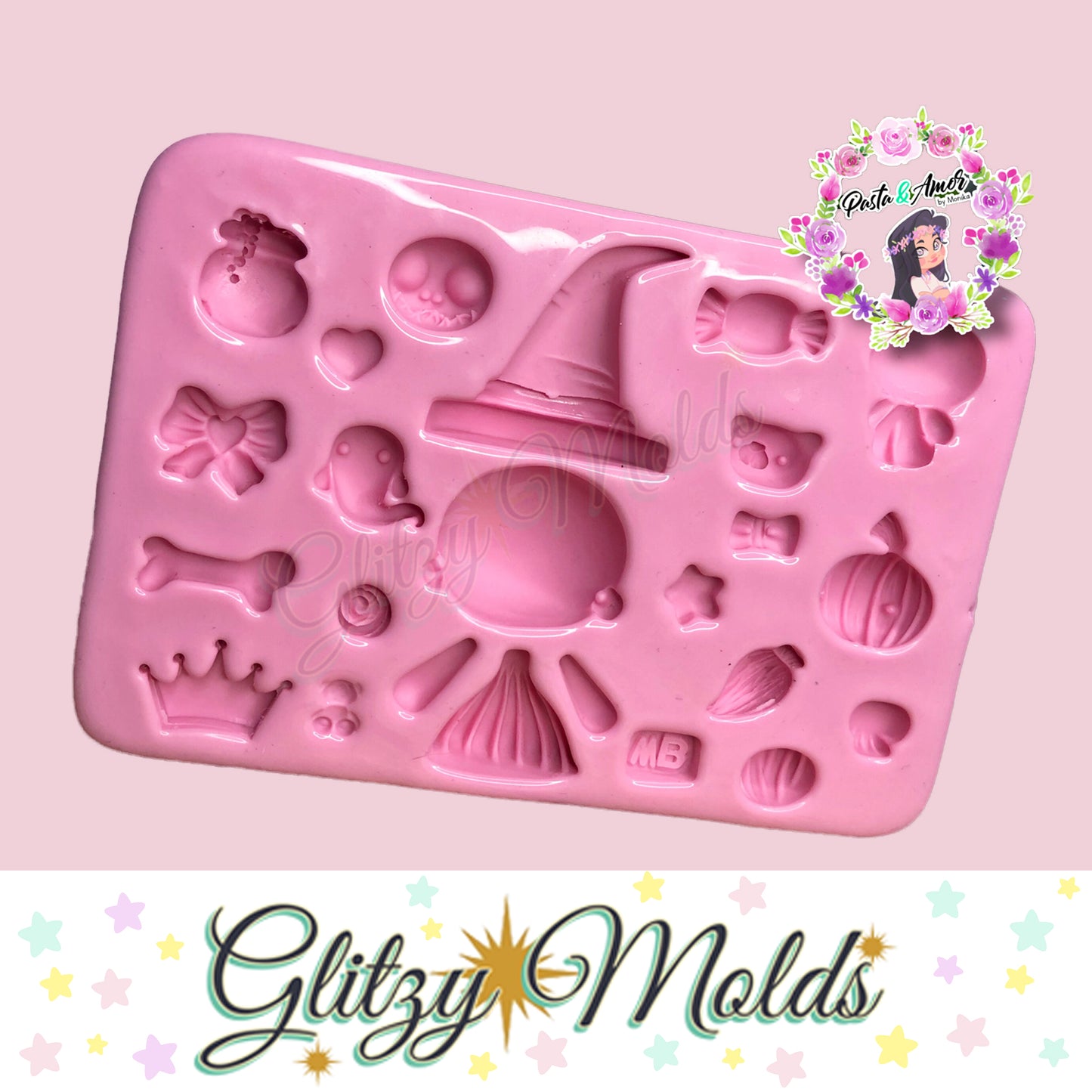 Halloween Cutie, Silicone Mold, Molde Complementos de Halloween Monica Barron MB-108