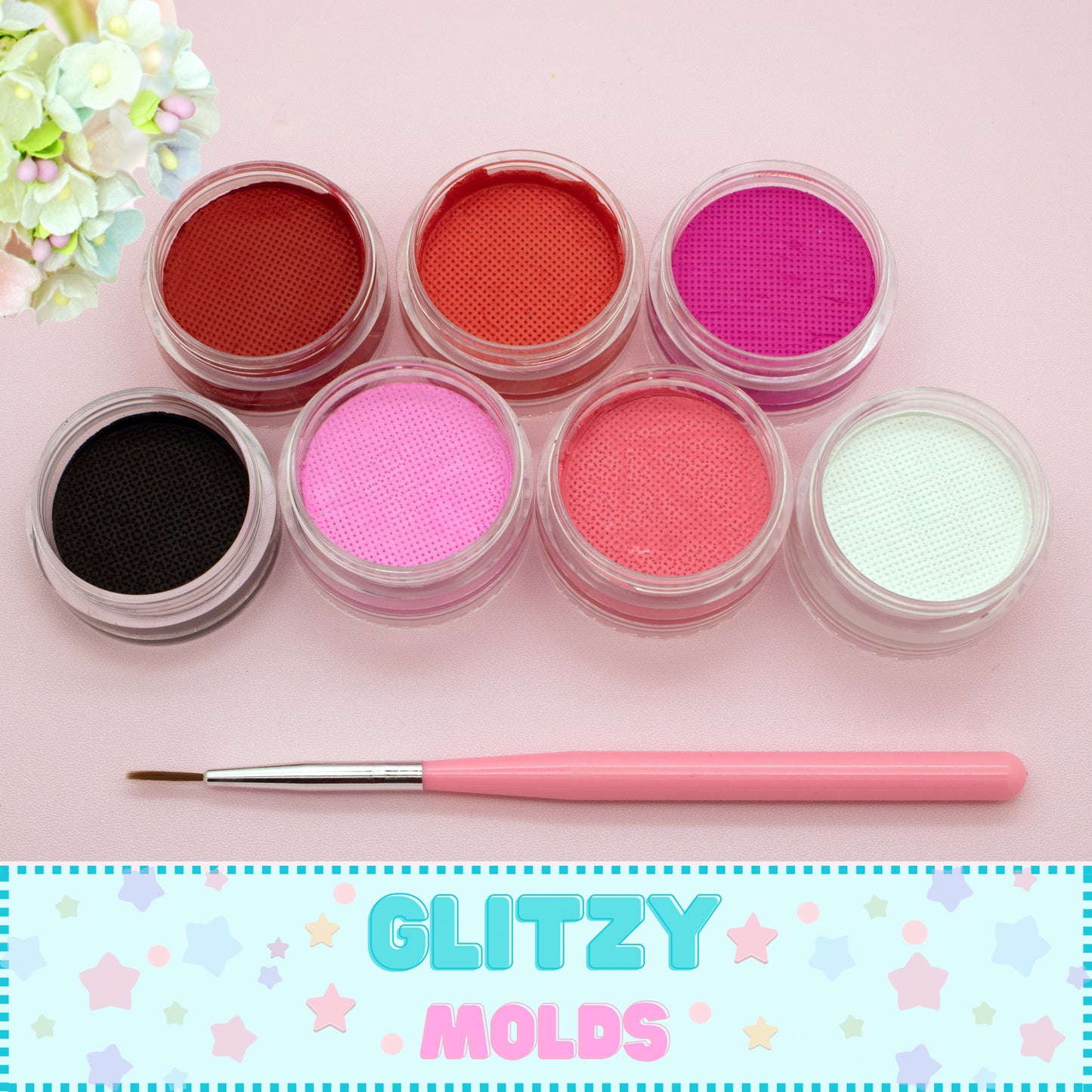 Set de Pinturas al agua para Matizar y Pintar, 7 Tonos de Labios