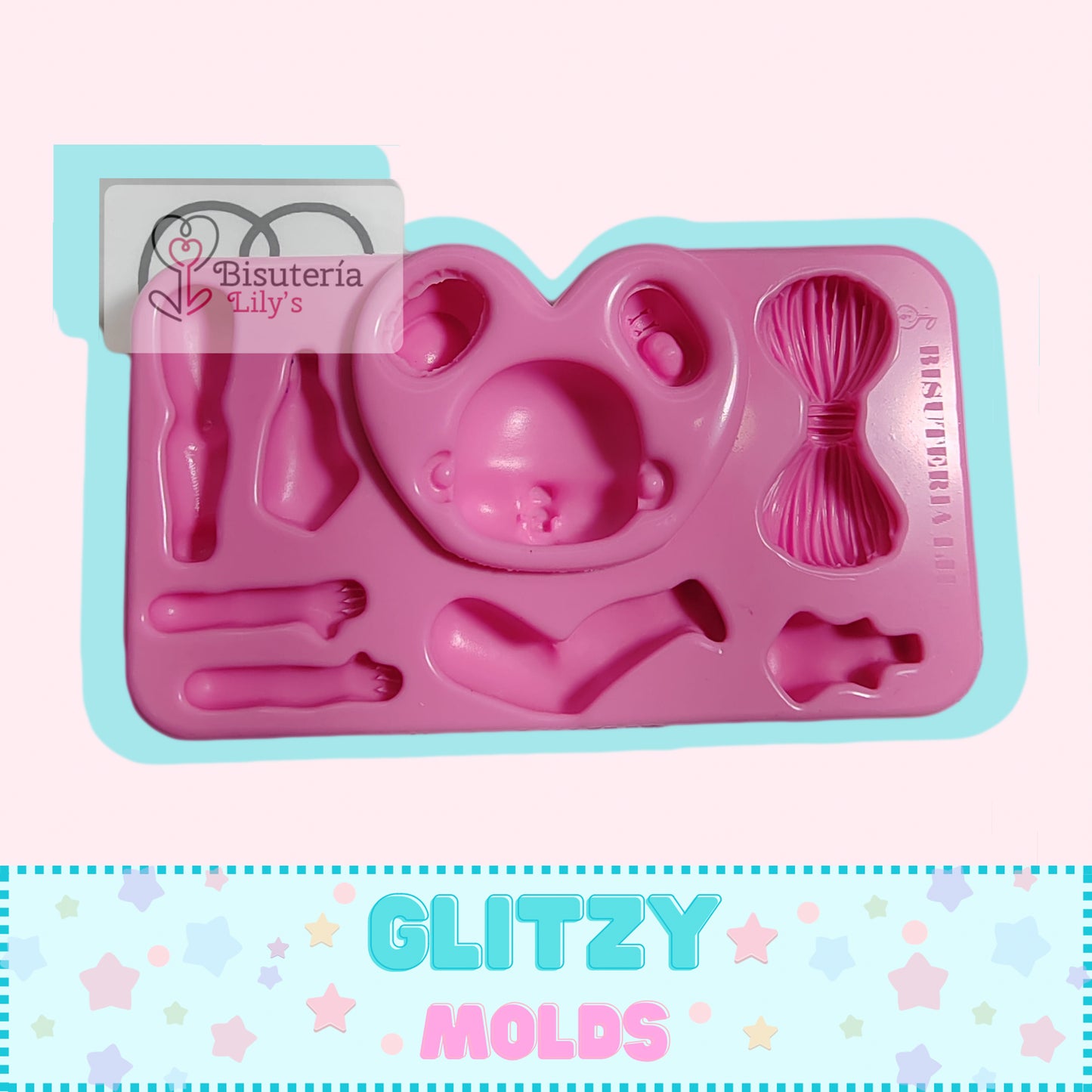 Magica Doll Silicone Mold, Molds for Cold Porcelain, Molds for Clays by Bisutería Lily's BL-165