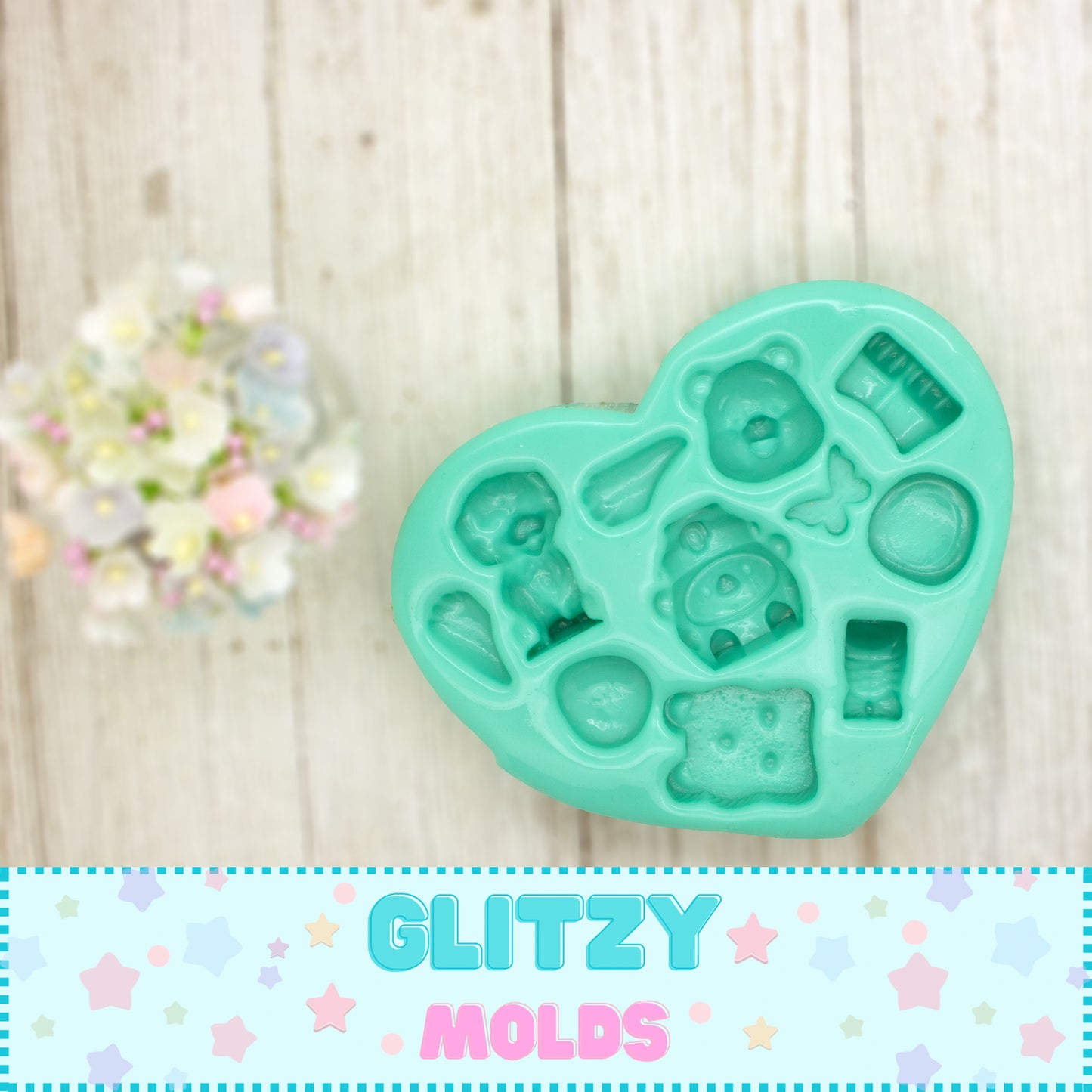 Aquarius Complements Mold, Silicone Mold, Molde Aquarius de la Colección Polvo de Estrellas PdE-3