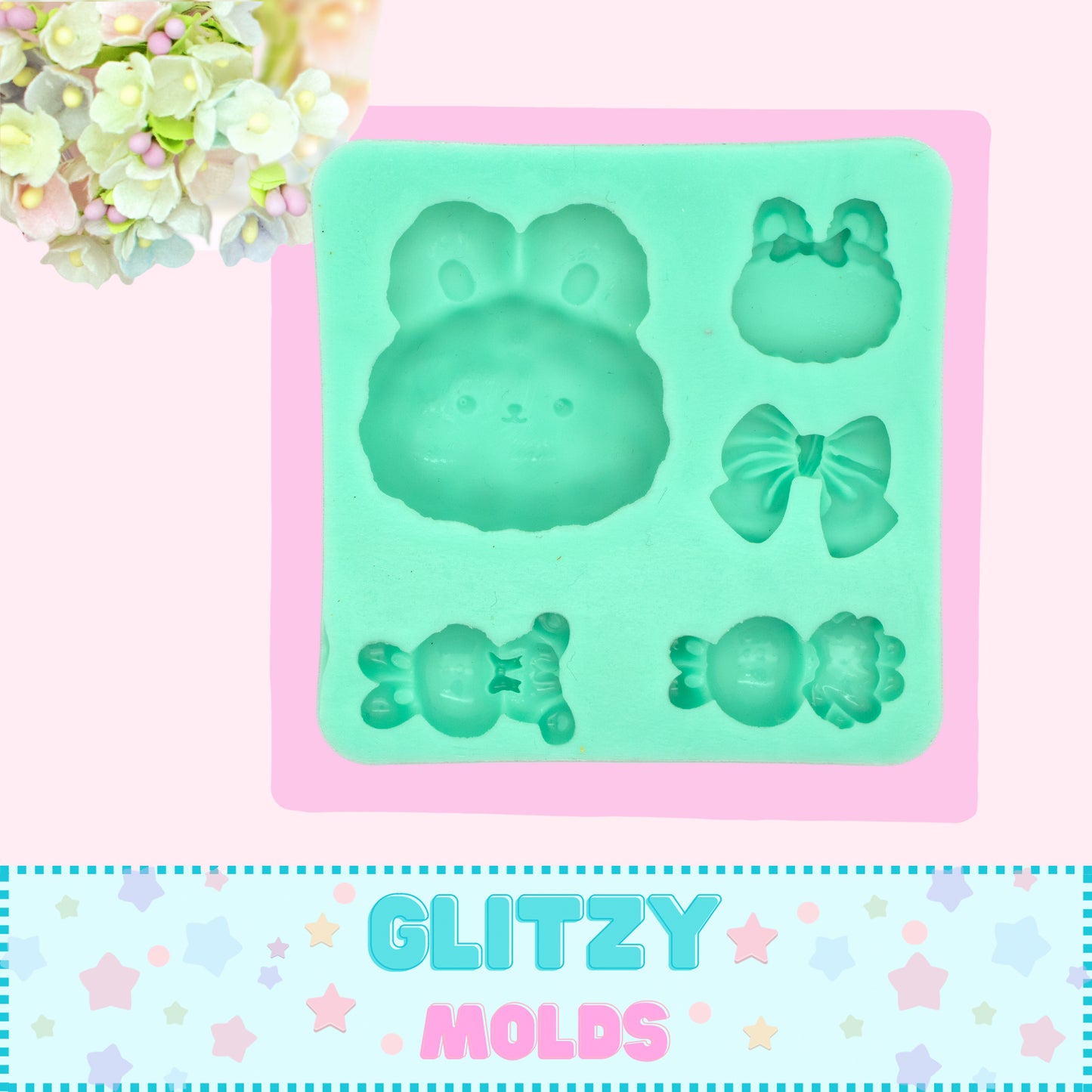 Cute Chunky Bunny, Silicone Mold GM-9B