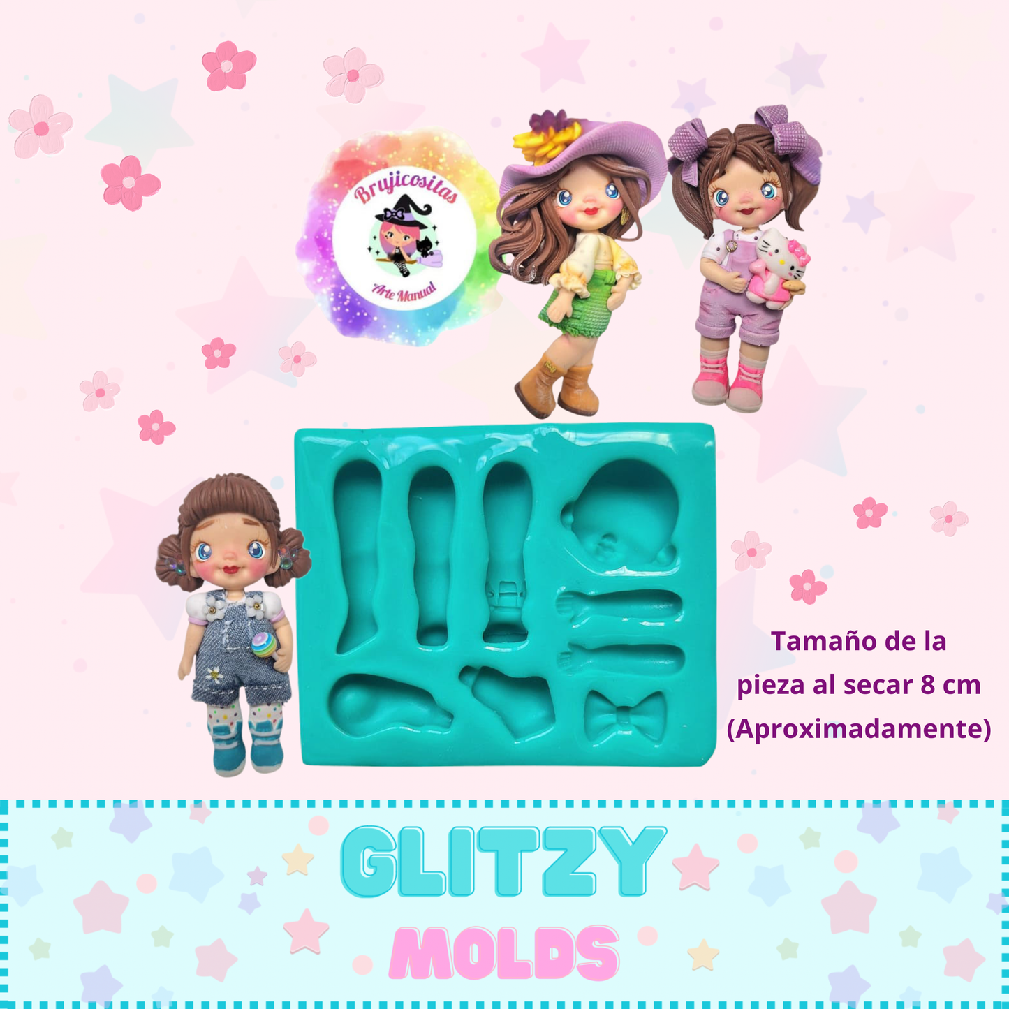 Daniela Mold, Doll Silicone Mold, Brujicositas BJC-Daniela