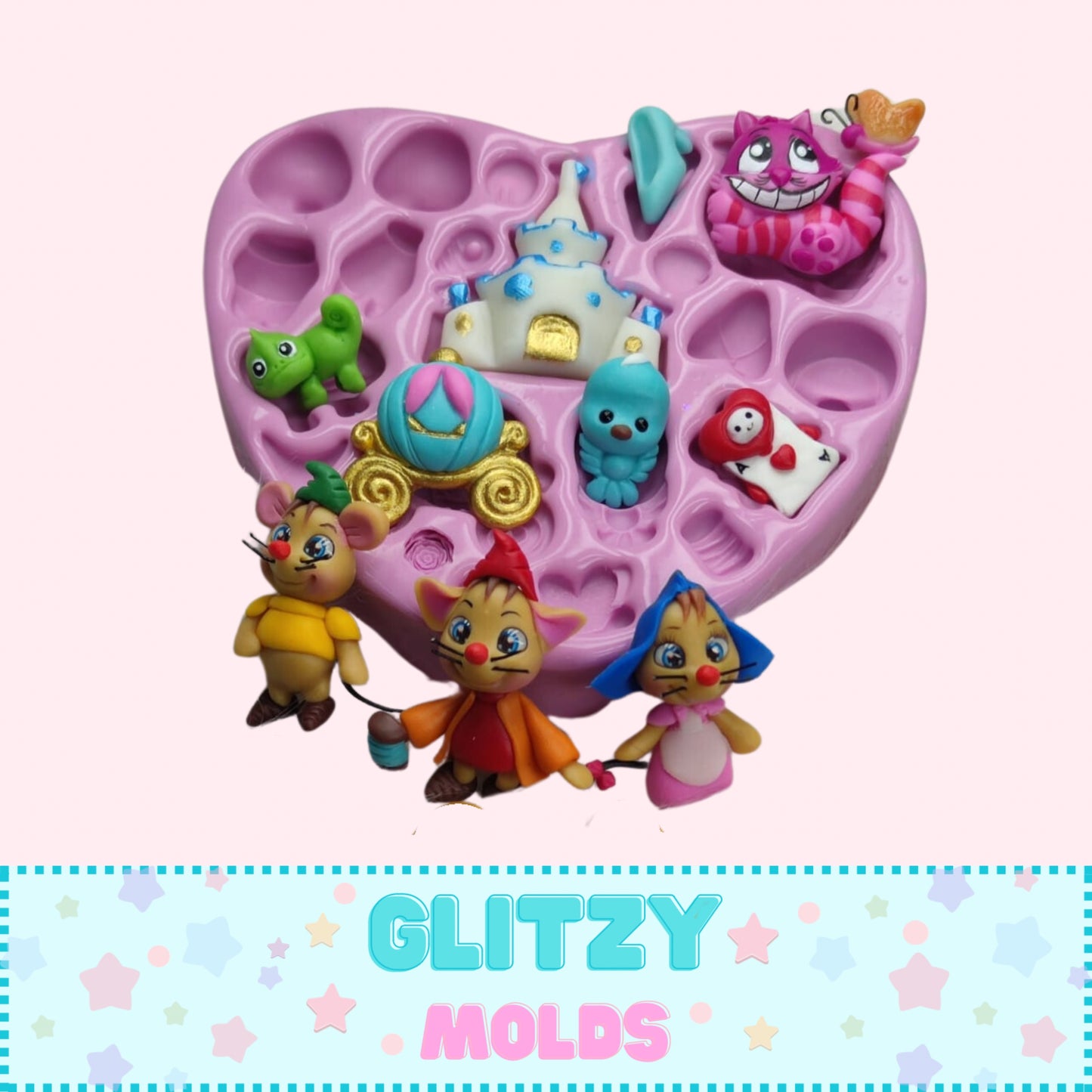 Mini Princess Complement Mold, Silicone Mold, Molde de Complementos Encanto 1 de Mari Garcia MG-122