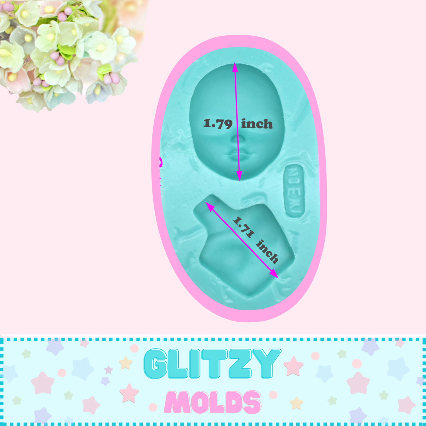 Molde de Torso, Molde de Silicon, Molde para Clays, Molde Amor de Noemi Hernández NH-49
