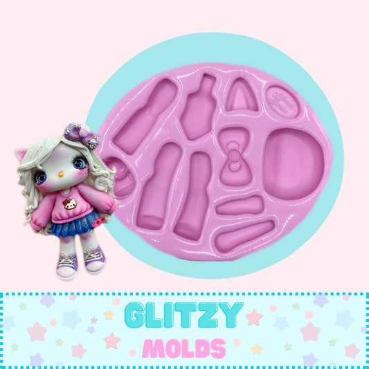 Kitty Doll, Silicone Mold, Molde Cutte Kitty, Monica Barron #82