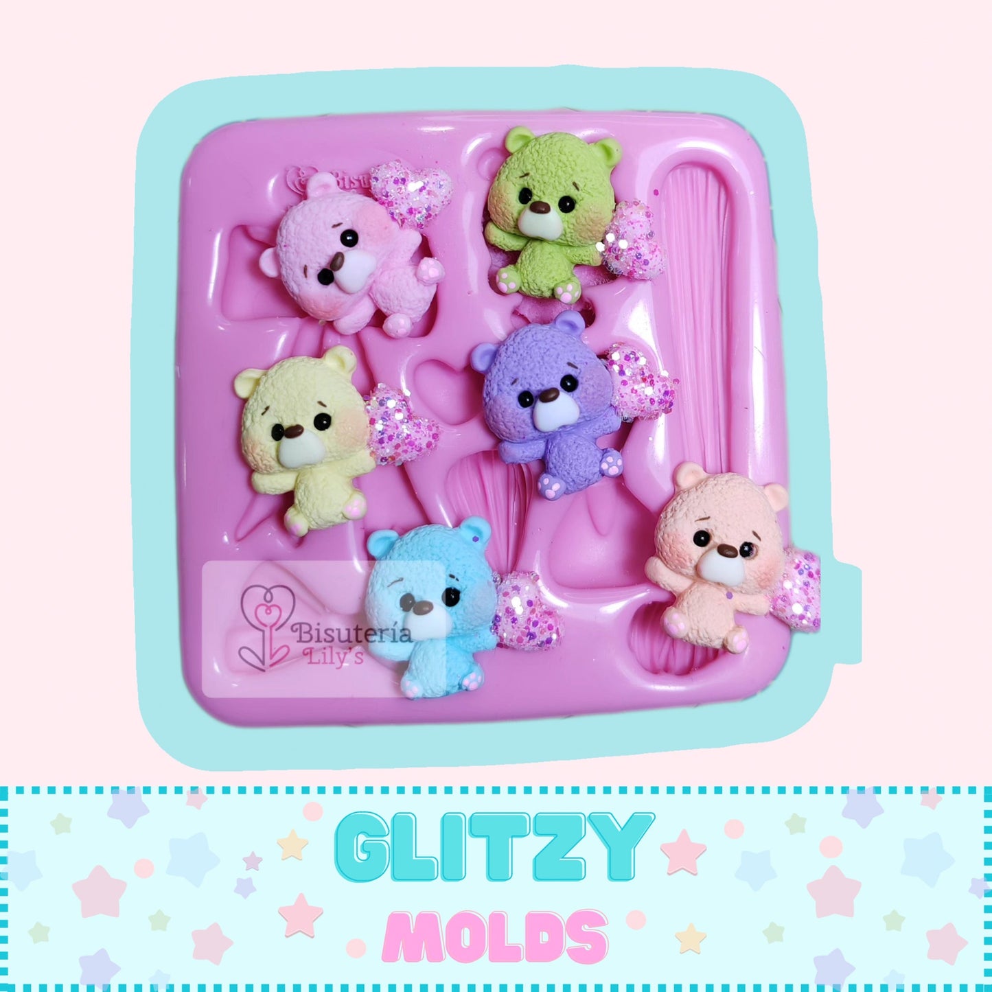 Molde Moñosito, Molde de Silicon, Molde Moñosito de Bisutería Lily's BL-26-2