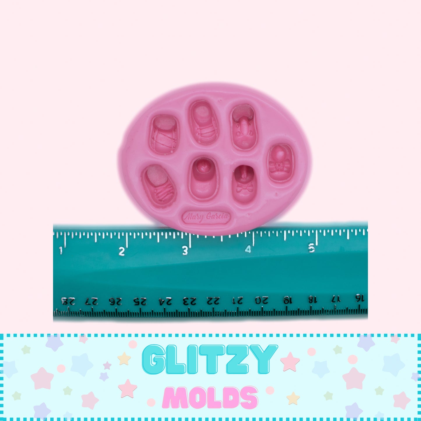 Sweet Mini Shoes, Silicone Mold, Molde Zapatitos de Mari Garcia MG-204