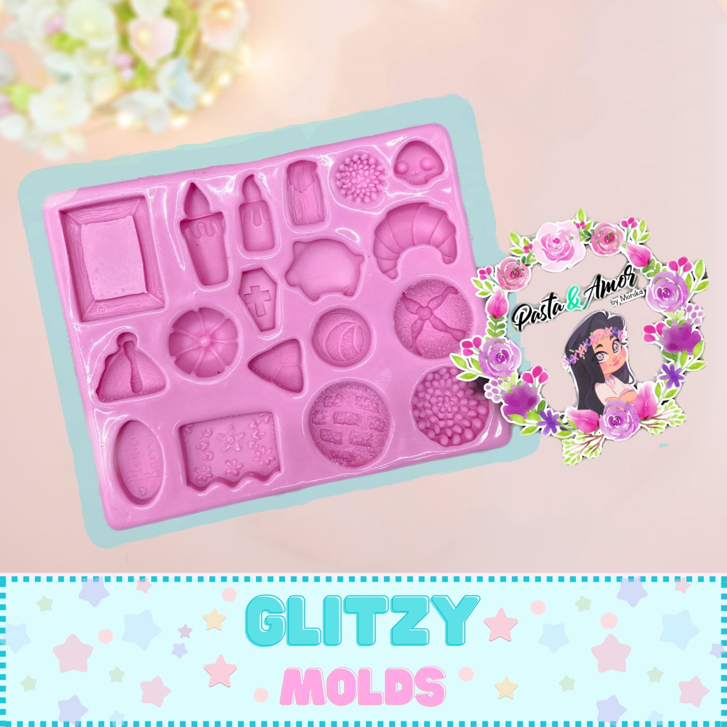 Dia de Muertos Complements, Silicone Mold, Monica Barron MB-20