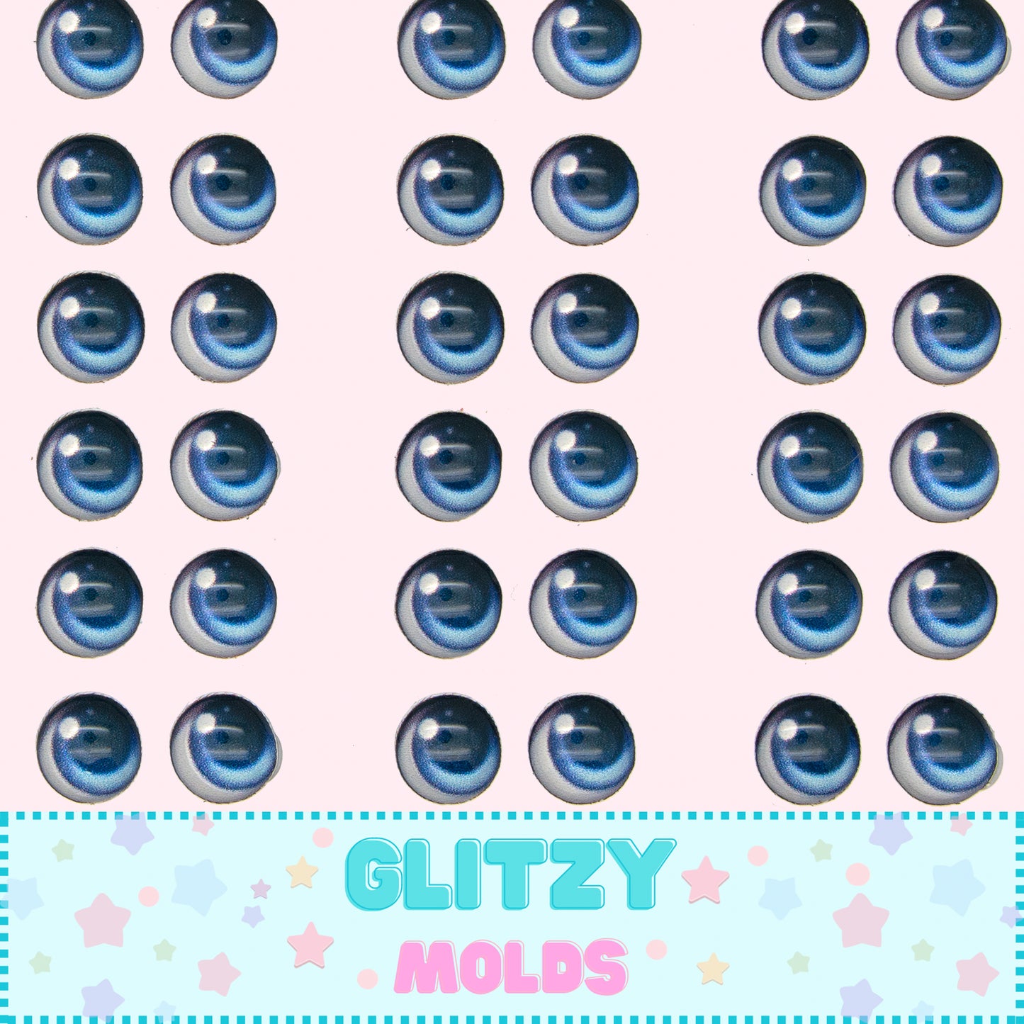 3D Resin Eyes Decals, Betty Eyes, 5.5mm, 48 Pairs, Ojos Resinados 3D, Ojitos Auto adheribles GM-Betty2