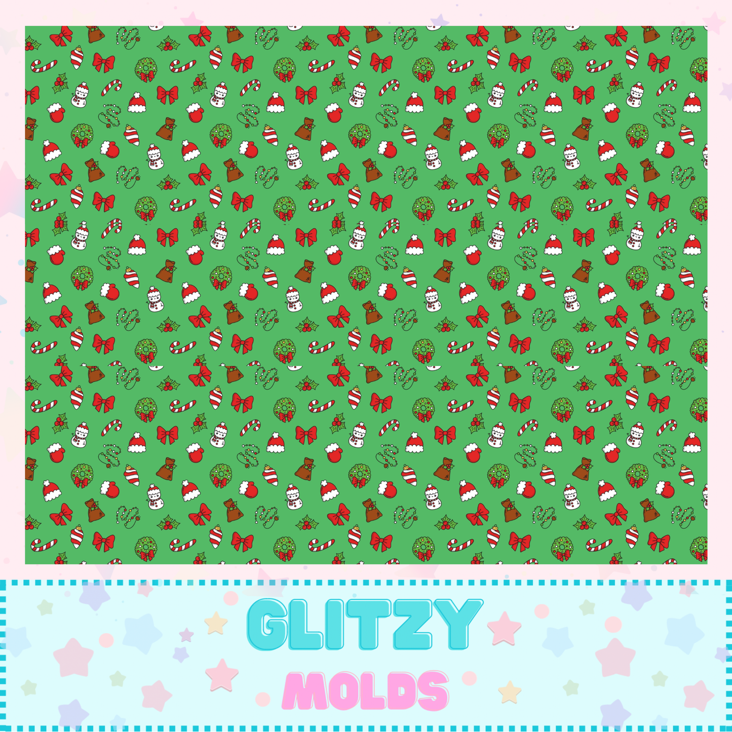 Tela estampada con motivos navideños, Hoja de 8 x 11 pulgadas, Winter-3