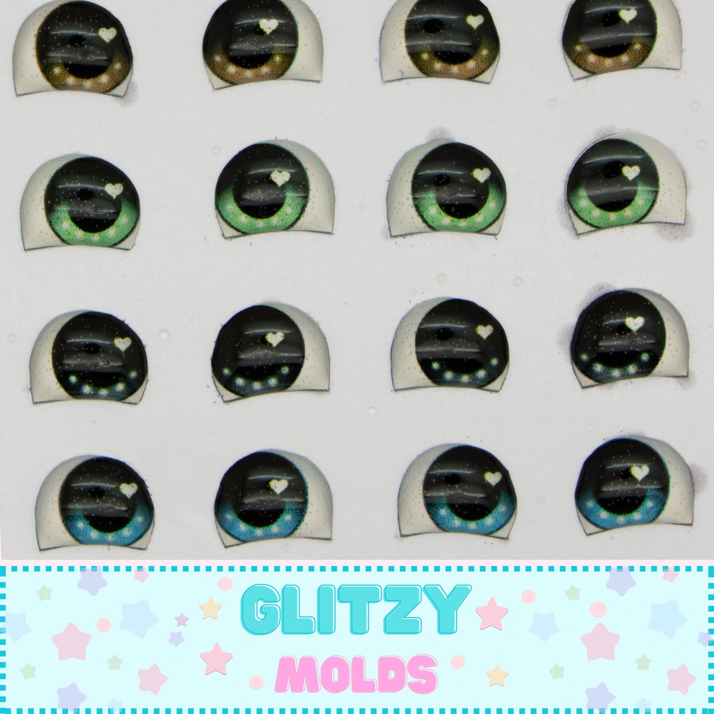 3D Resin Eyes Stickers, 5mm, Arte de Marci ADM-059