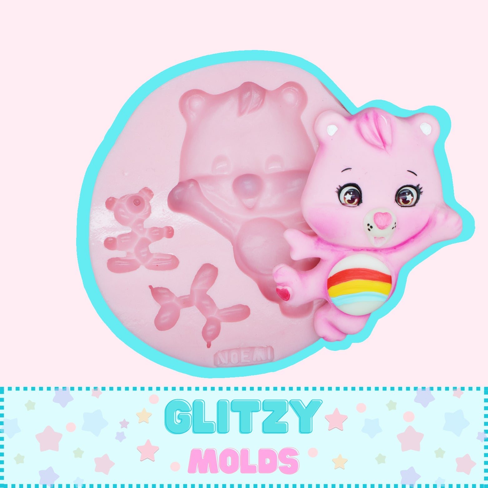 Baby Care Bear, Silicone Mold, Osito Cariñosito Bebe, Molde de Silicon –  Glitzy Molds