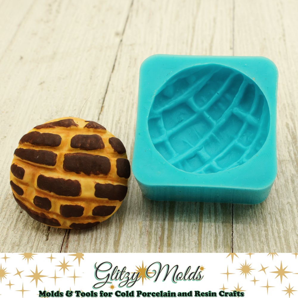 Concha Applique Silicone Mold, Molde de Concha Pan, Porcelana Fria GM-152