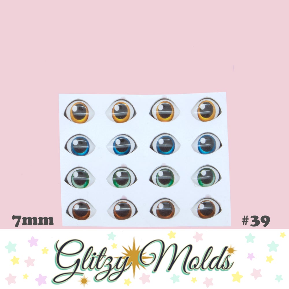 3D Eye Stickers, 3D Resin Eyes, Ojos Resinados, 5mm &7mm, Ojitos Auto adheribles GM-39