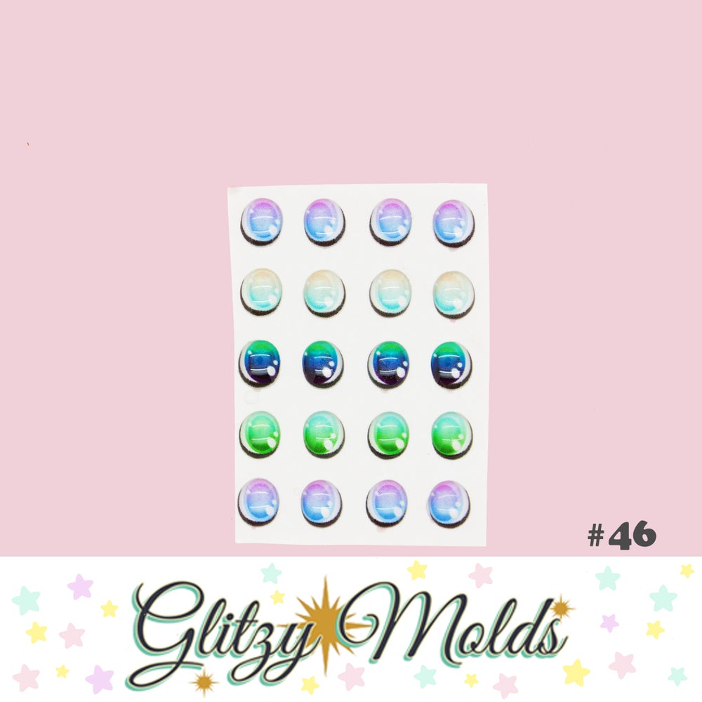 3D Eye Stickers, 3D Resin Eyes, Ojos Resinados, Ojitos Auto adheribles, Porcelana Fria GM-46