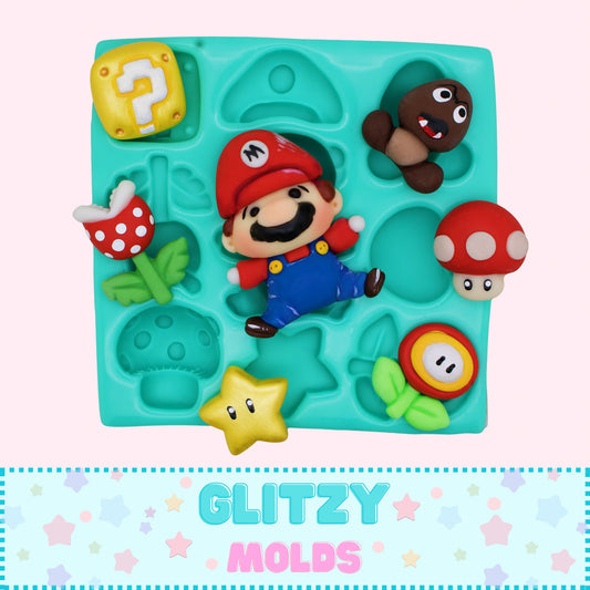 Mario Complements, Silicone Mold, Molde de Silicon, Complementos de Mario GM-2.6