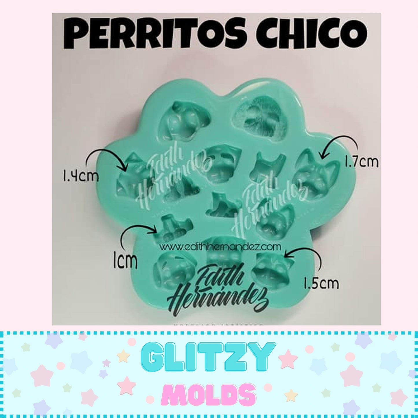 Molde Mini Perritos, Molde de Silicon, Molde de Edith Hernandez EH-2.3