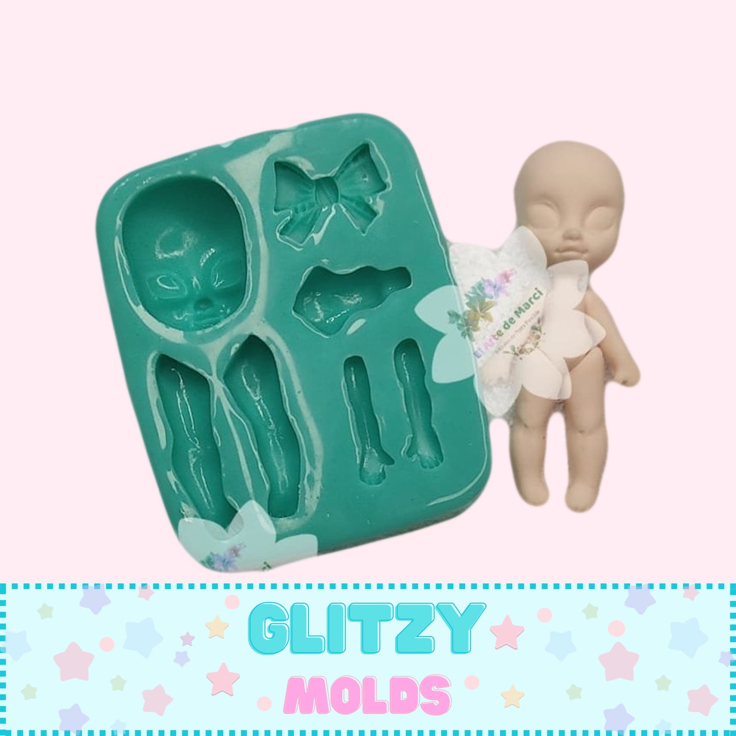 Sweet Girl, Silicone Mold, Molde Dulzura de El Arte de Marci GM-91-92